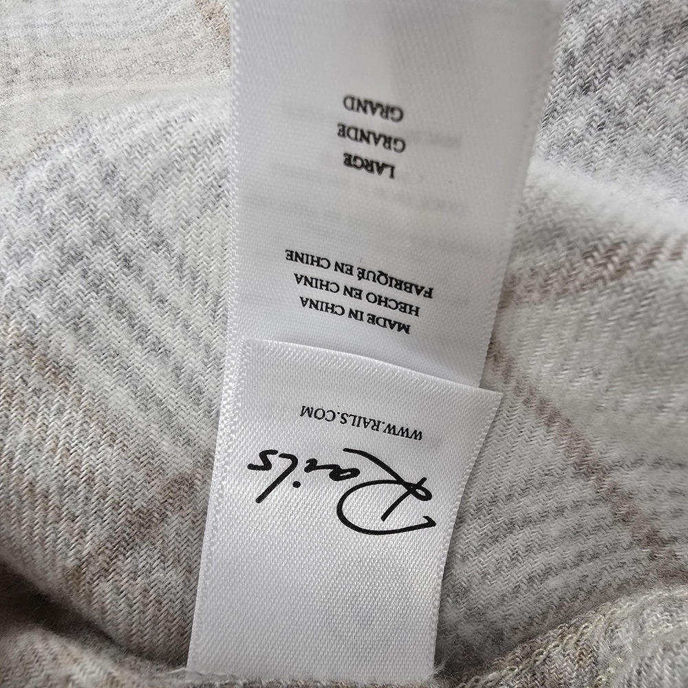 Rails Shirt Mens Large Flannel Beige Plaid Lennox Wheat Dove Melange Button New - Picture 10 of 12